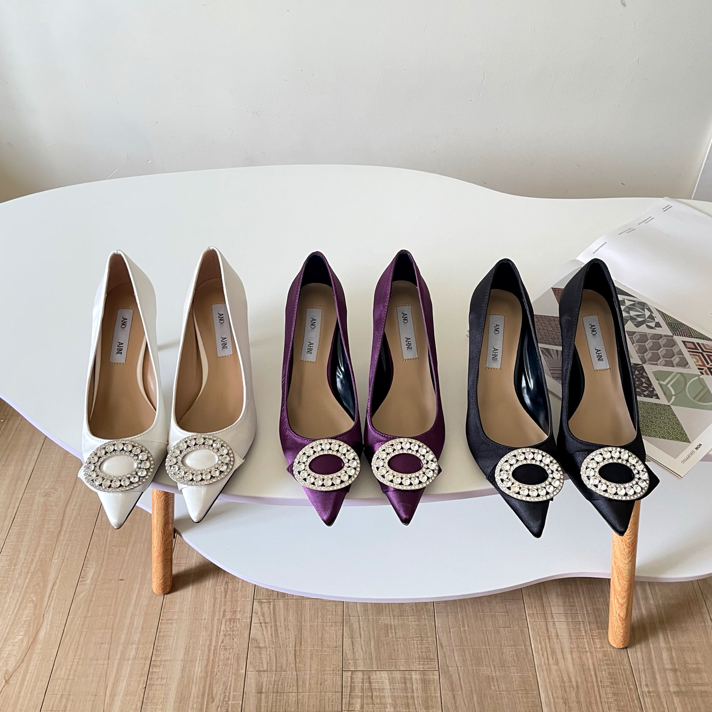 womens Summer High heeled shoe 10a sandal lady rhinestone kitten heel Sexy Designer slipper Fashion evening party sandale satins luxury dress shoes