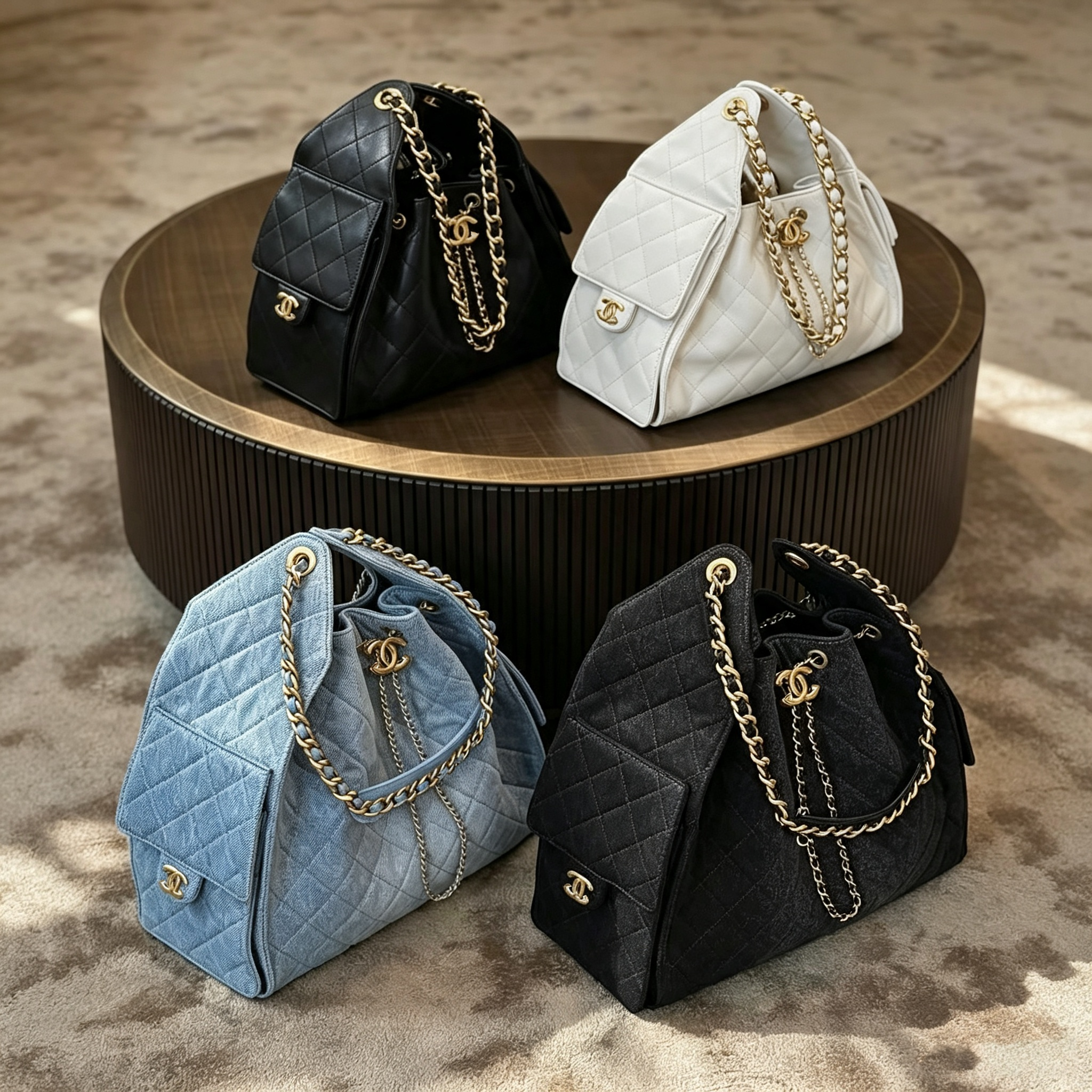 Designer bag 25 bag tote bag shoulder bag xgenuine leather black gold cowhide drawstring bag hobo armpit bag diamond grid chain single shoulder p