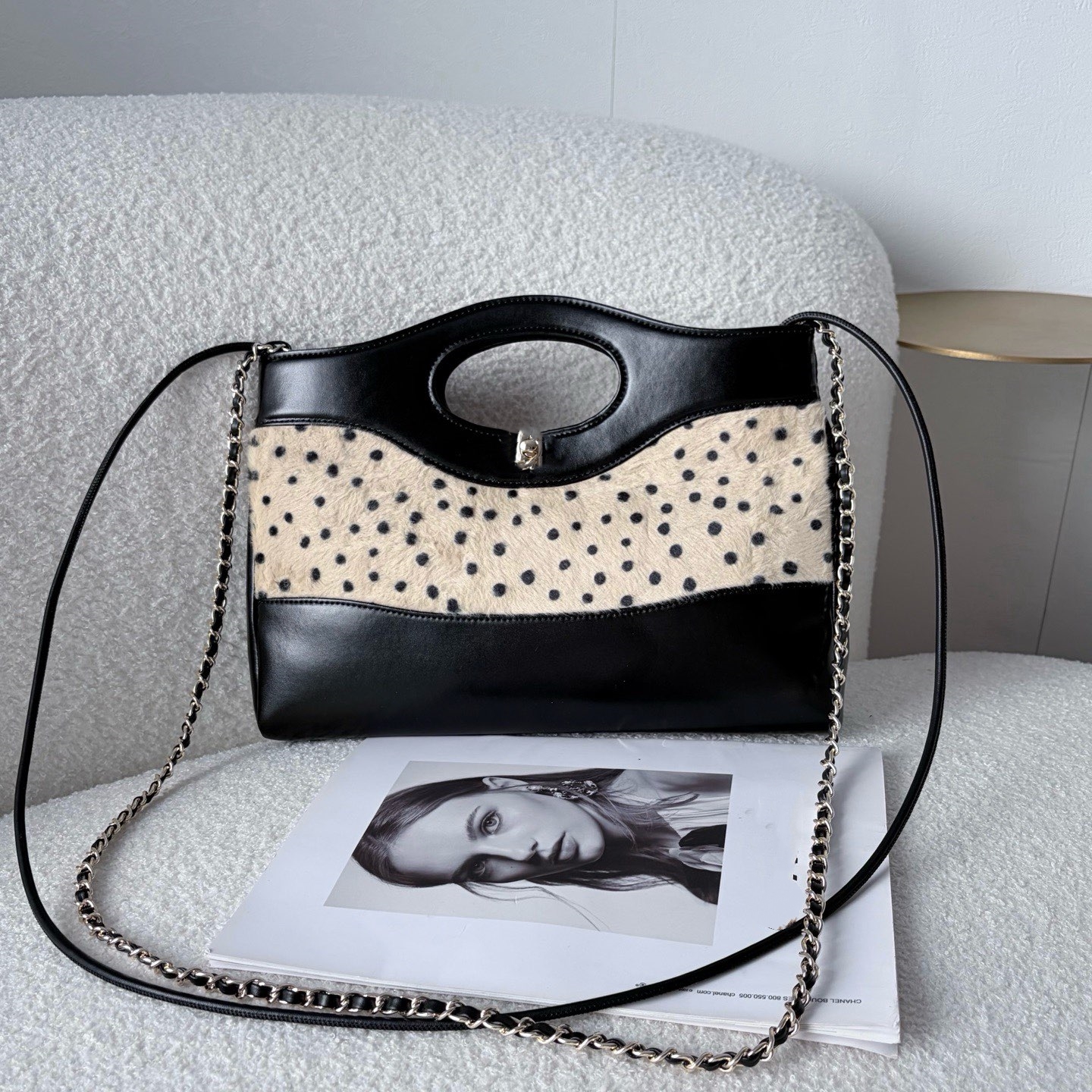 15A cc Makeup Bag Designer Plush 25bag Mini Handbag Leopard Print Bag Luxury Women Chain Drawstring Cheetah Bag Lambskin Goldtone Metal Shoulder Cro