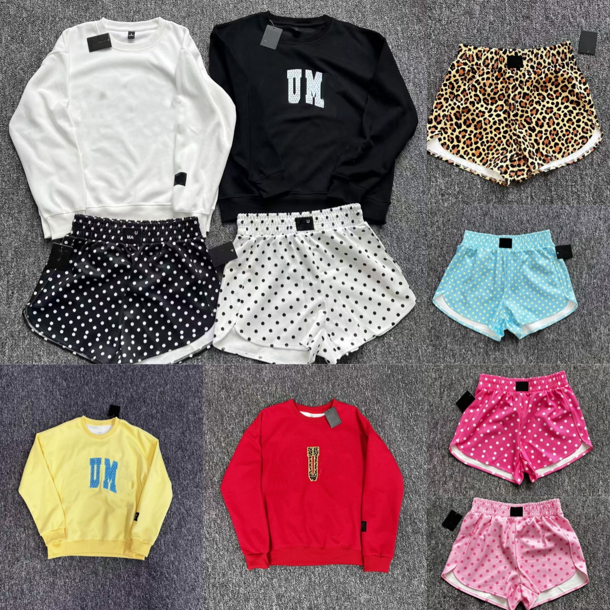 UUM-L6305 Sweat-shirt décontracté polyvalent pour femmes avec coupe confortable, pull confortable à manches longues pour femmes, short respirant,