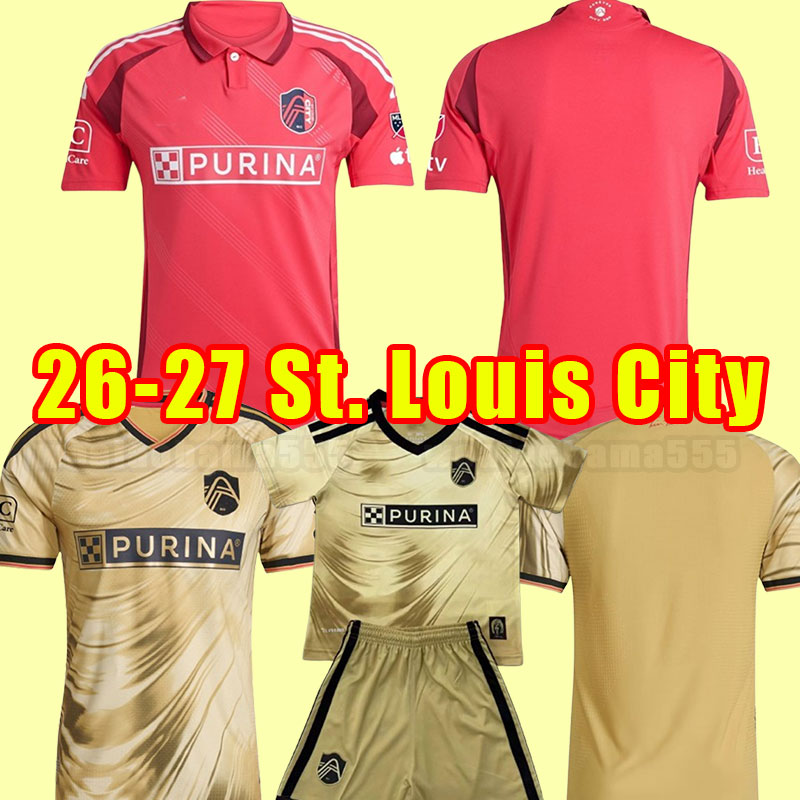 ST Louis City 2026 2027 SC Soccer Jerseys Lowen Ostrak NILSSON KLAUSS 26 27 football shirt short sleeve home saint fans player version men kids