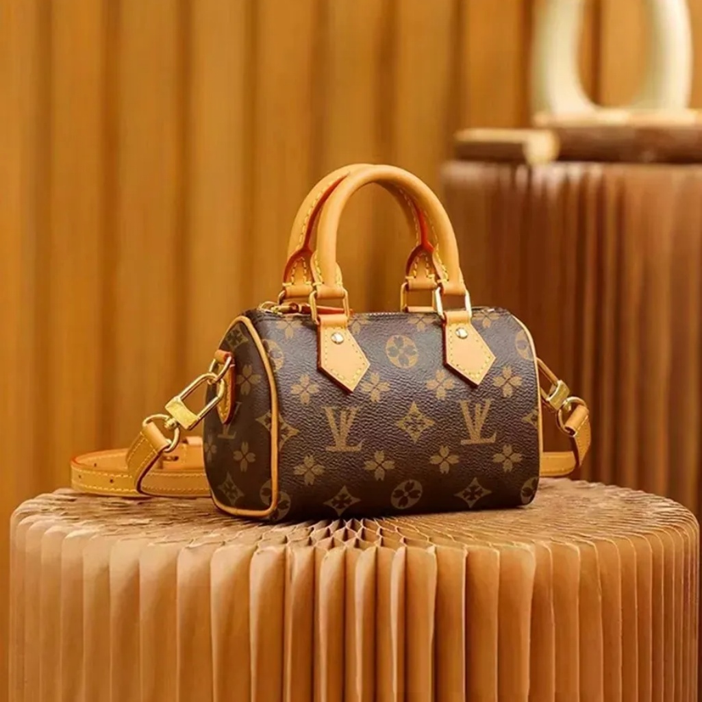 top Bags Top Mini Nano Shoulder Women Leather Denim Crossbody Luxury Brands Embossed Tote Purse Brown Flower Handbag Designer Bag 107