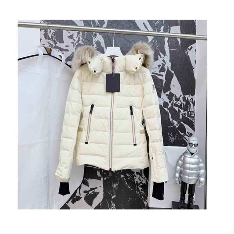 High quality new designer name lady thick girlfriend winter fur coat down jacket big hair hooded to keep warm outdoor cool man