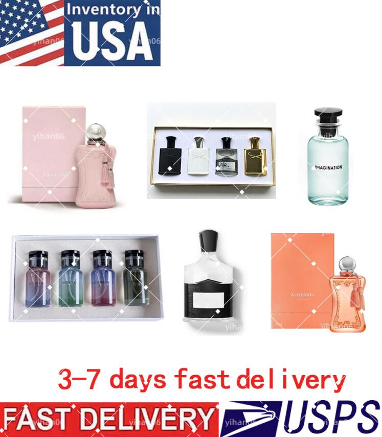 Fast Delivery US Stock 100ml Perfume IMAGINATION Pacific Chill 4 Pcs Perfume Gift Set Delina Berry Crush Women Men Long time lasting Body Mist go