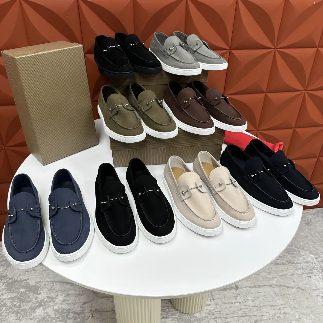 Chambeliboat Loafers Designer Men Shoes Luxury Casual Calfskin Loafer Fashion Business Formal Shoes Spring Fall Dress Comfortable Outside Flat Daily