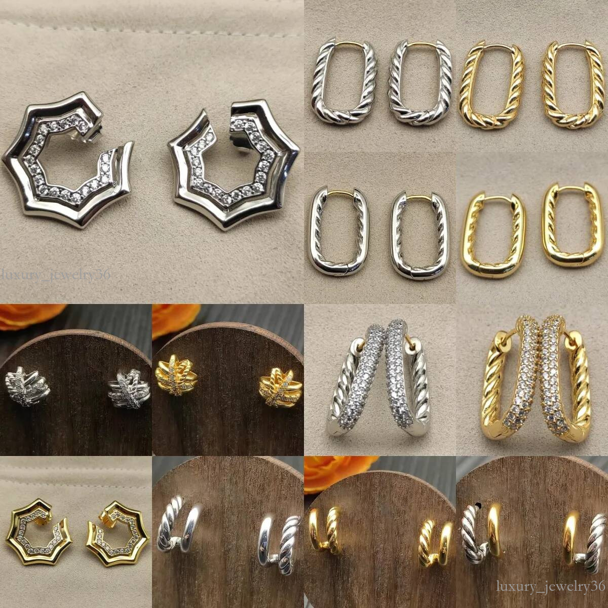 DY – boucles d'oreilles bijoux de haute qualité, simples, rétro, polyvalentes, cadeau de saint-valentin pour femmes, 6ab2, nouvelle collection 20