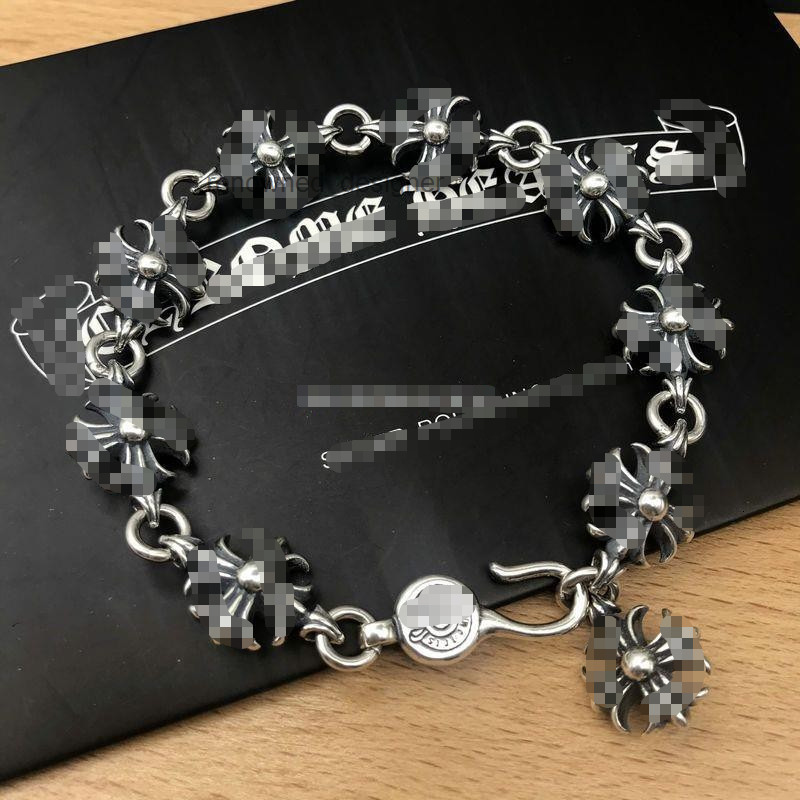 jewelry ch designer bracelet s classic for men and women retro thai silver cross dice punk high quality 077''chrome''crome'