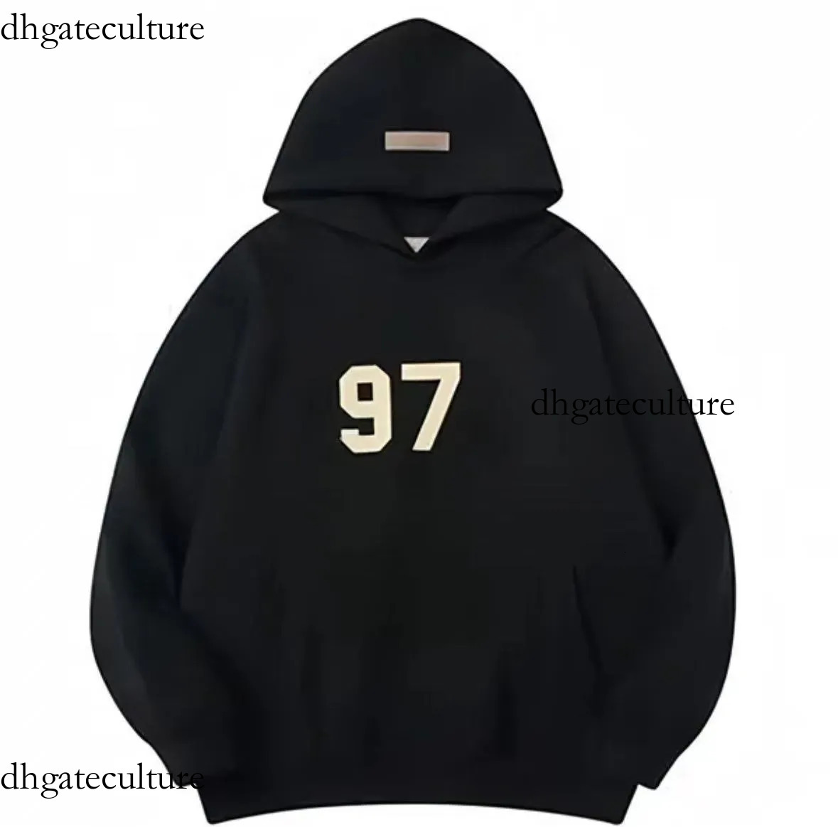 Eseential hoodie Luxury Oversized Rows Flocked Letter Men High Street Loose Nbaessentials esss hoody Casual Comfort Style essentials Hoodie 1977 a25