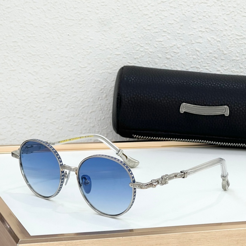 New CHROME Eyewear NIP SONU Designer Sunglasses Luxury Brand Top Quality Fashion Classic UV400 Retro Round Frame for Men Women With Original Box and