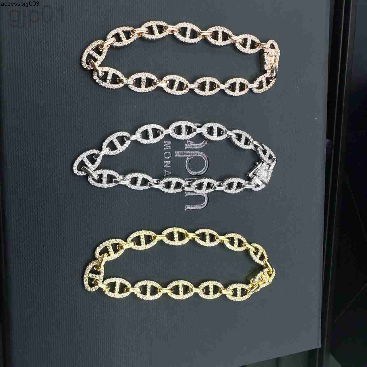 Charm Bracelets designer apmmonaco ring Same Style As Yang Zi Bpm Mococo Full Diamond Pig Nose Bracelet Necklace Highend Jewelry Gift