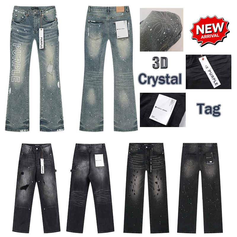 Purple Jean 2026 Authentic Reissue 1:1 High Quality Jeans Vintage Washed Cotton Straight Leg Pants for Men Designer Jeans Flared Denim Pants Mens Bu
