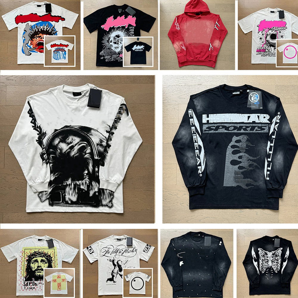 He LL Designer Hoodies Luxury Y2K Wear For Unisex Mens Womens Clothes long sleeve Graphic Tees Grunge Dark Collage Print Sweatpant pants tshirts