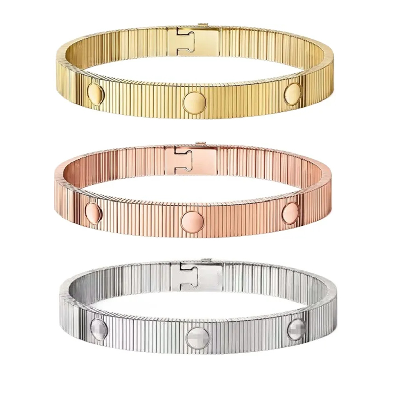 Thin and nail bracelet jewelry designer Flexible Wrist Band Bangle Have No Limits Screw Stripes for Women Men Jewelry Gifts