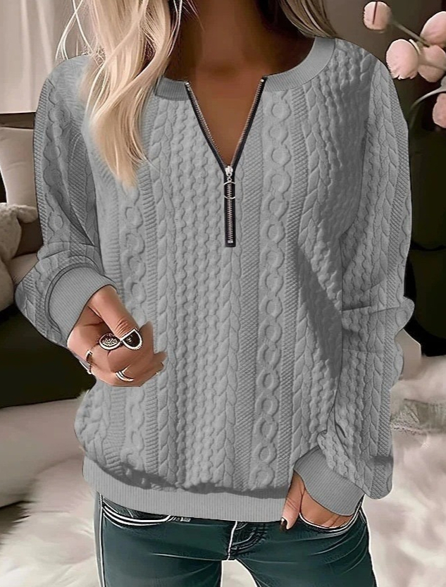 1651 Women's Quilted Sweatshirt Zip-Up Cardigan Jacket Autumn/Winter