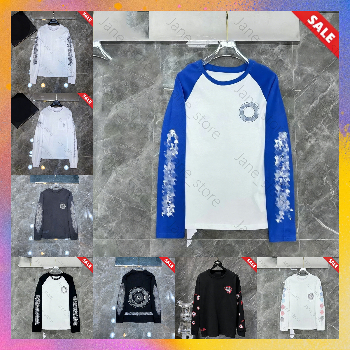 10A Designer Hoodie High Quality T shirt Sweatshirts Hip Hop loose sleeves hoody for Cardigan long sleeve longsleeve Men hoodies women sweaters CHRH