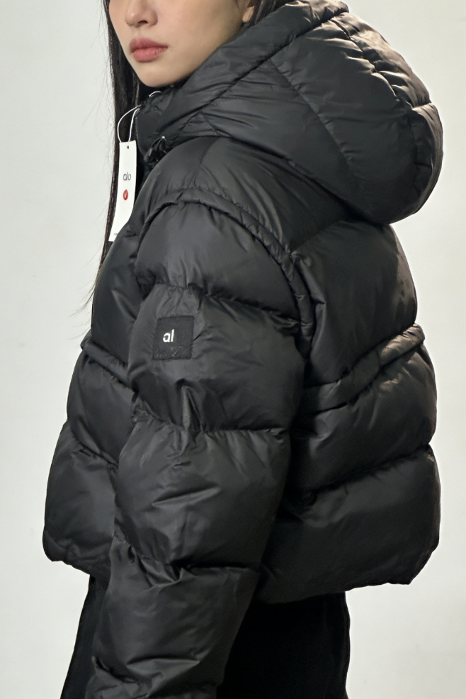 Women jacket Down Puffer Jackets Coats Designer Yoga Jacket P Unisex Long Sleeve Zipper Letter Winter Hood Puffer Jacket Water- Finish Parkas