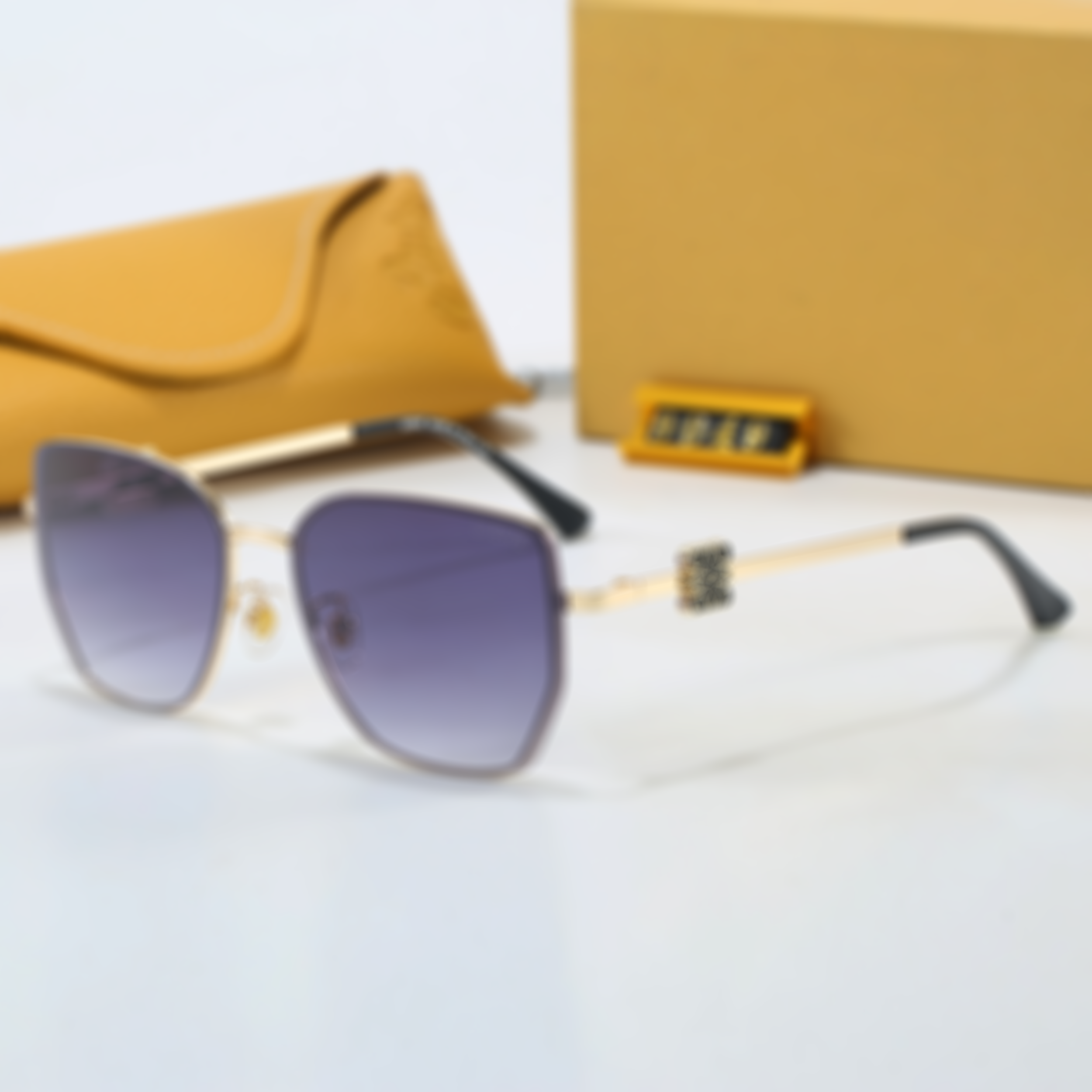 with box Square black frame Sunglasses Women Designer Luxury Man Women SunGlasses Classic Vintage Outdoor Sun glasses top156