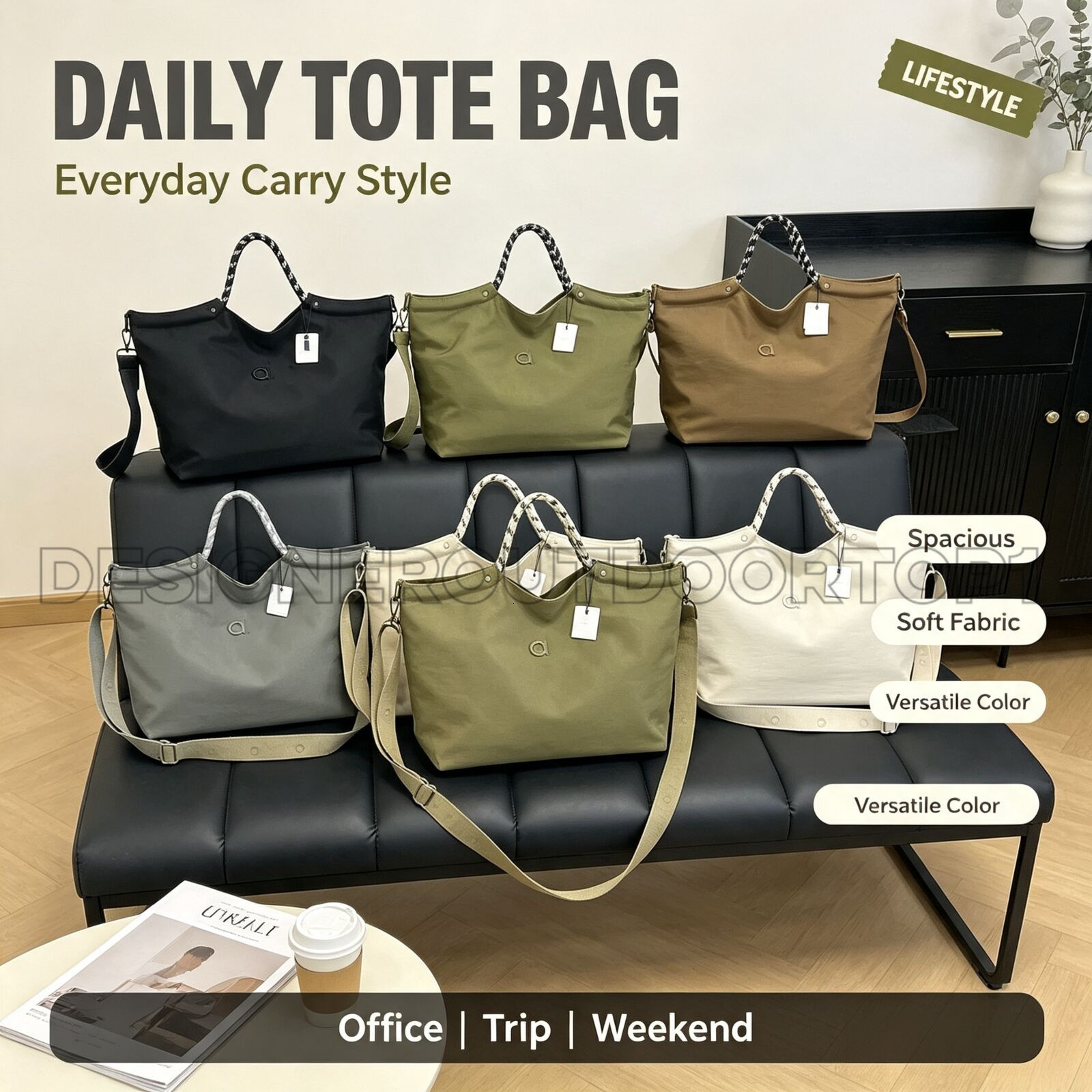 Alone Designer Yoga Gym Bag Travel Backpack New Aloes Yoga Fashionable Commuter Shoulder Korean Style Handbag Crossbody Tote Textured Women's A