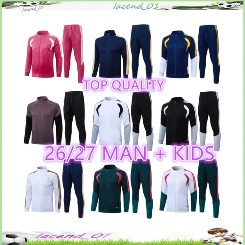 2026 2027 BELLINGHAM Reales Madrides jacket tracksuit training suit VINI JR 26 27 MBEPPA Long Sleeves men kids football sportswear chandal futbol su