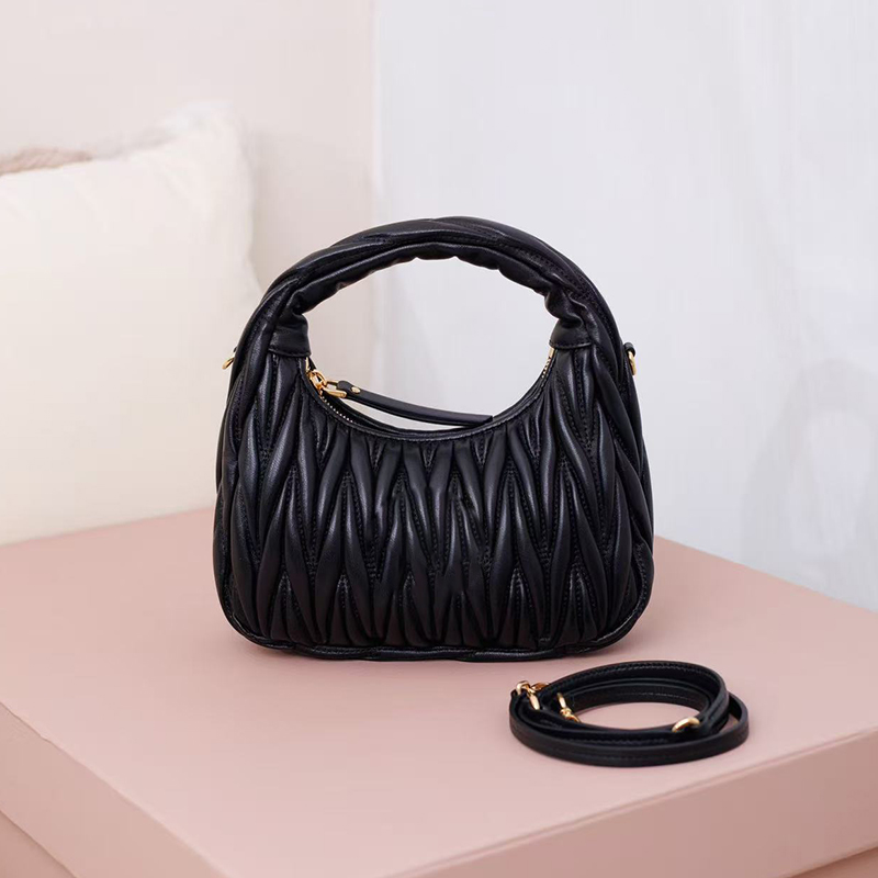 designer bag women soft lambskin texture ruched hobo bag vintage gold logo top handle purse detachable crossbody strap casual daily shopping dating