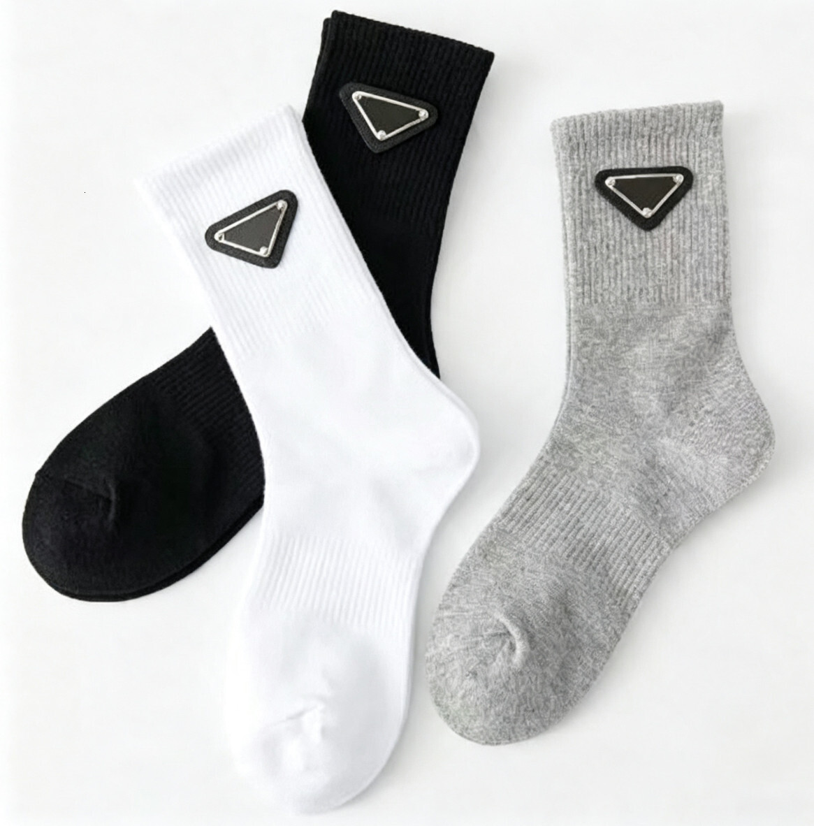 3 Pairs Friendly Cotton High Socks Men Women Solid Black White Moisture Wicking Jogging Basketball Football Daily Outdoor Campus Party Wear Clothing