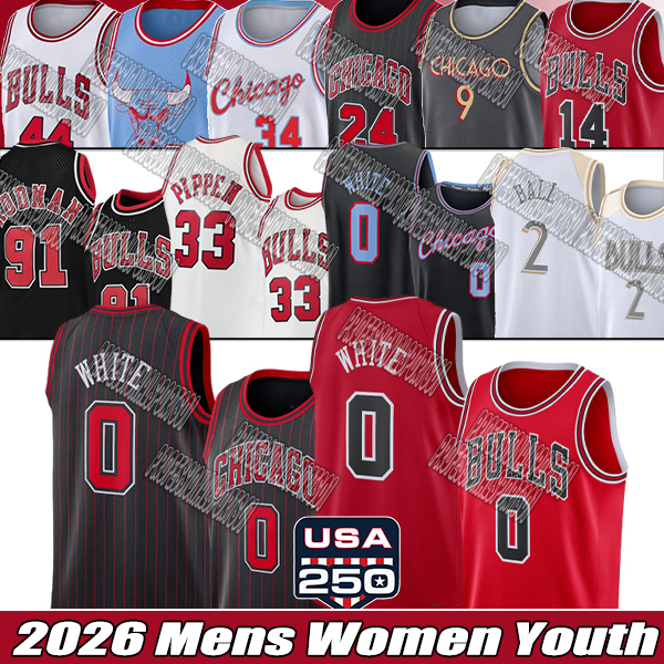 2026 Maillots de basket-ball de Chicago City Maillot Bullss Zach LaVine Nikola Vucevic Coby White Ayo Dosunmu Maillots de basket-ball pour jeunes