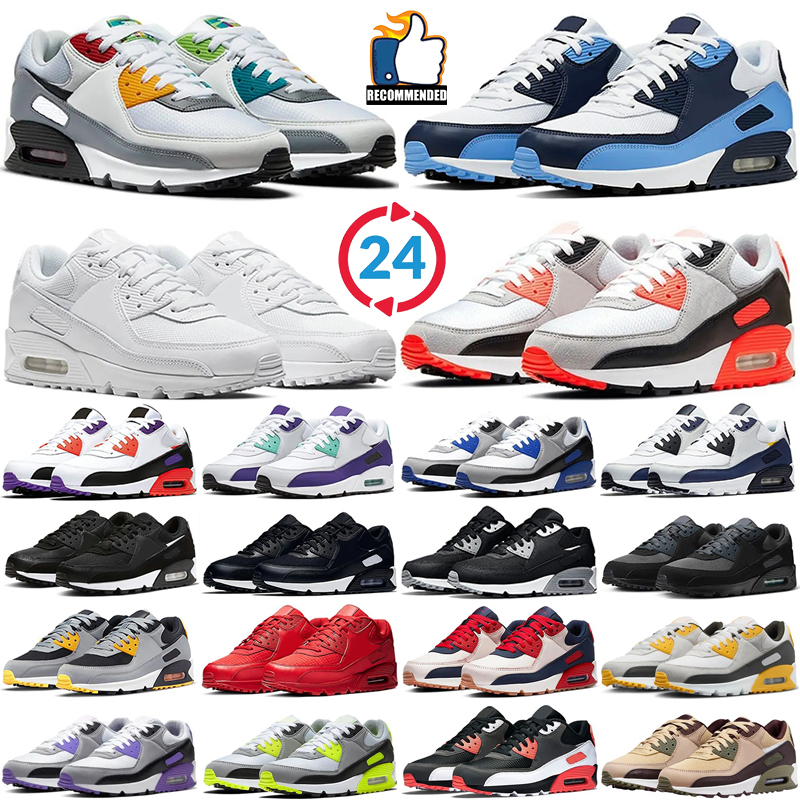 big size 36-50 Designer 90 Running men blue Sport Shoes neon 90s Sneakers Black white Baltic Cool Gradient Pink red Foam Aurora Green Outdoor Recrea