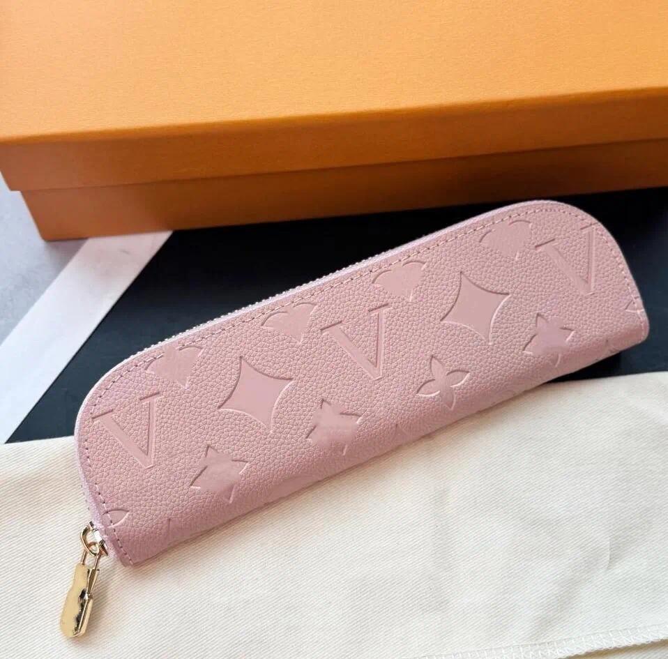 wholesale 2026 mode crayon Sacs de luxe en cuir véritable étui à crayons designer L lettre logo Papeterie étui de rangement fournitures pour étud