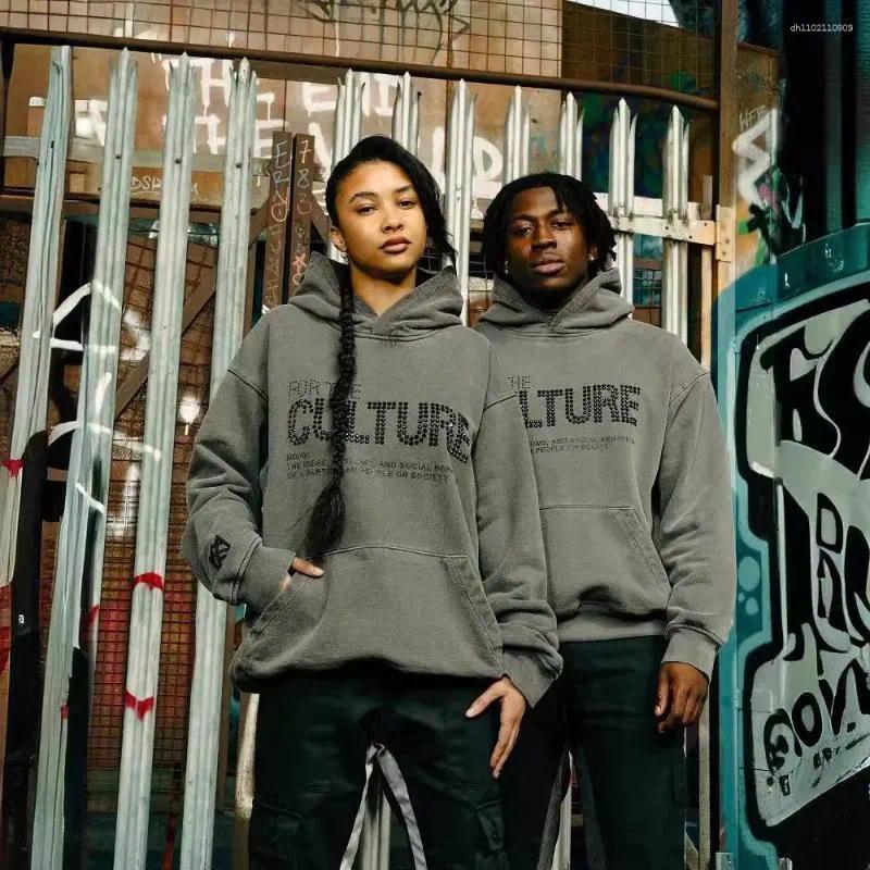 Men's Hoodies FOR THE CULTURE Trendy Strtwear rhinone Letter Causal Loose Fit For Men And Women Long Se Hoodies L261014a