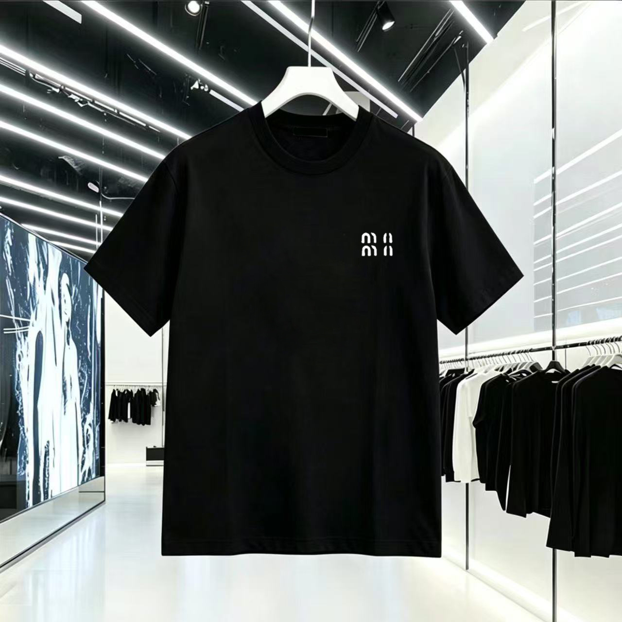 Fashion designer men's women's short sleeved round neck T shirts with letter prints made of soft and breathable cotton fabric