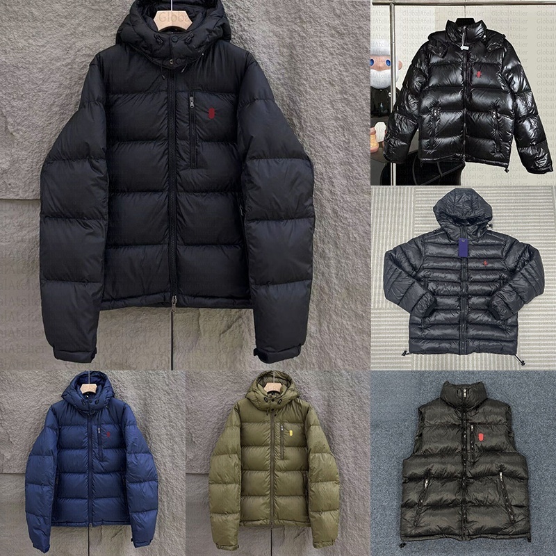 jacket polo Designer Hoodie Mens Down Jacket Pony Embroidery Cotton Thickened Casual Men Womens Windproof Thick Warm winterjacke Classic Outerwear C