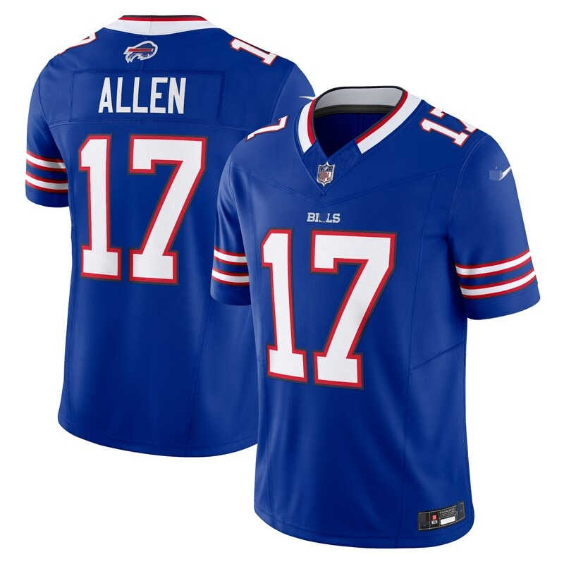17 Josh Allen 4 James Cook III 0 Keon Coleman 2 Moore Full Tackle Twill Stitched Vapor F.U.S.E. Football Jersey Men Women Youth S-XXXL