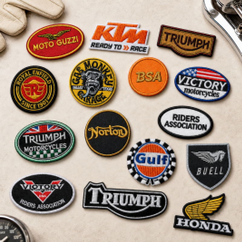 Patchs brodés avec Logo de moto rétro, Badges de motard pour vestes, sacs en jean