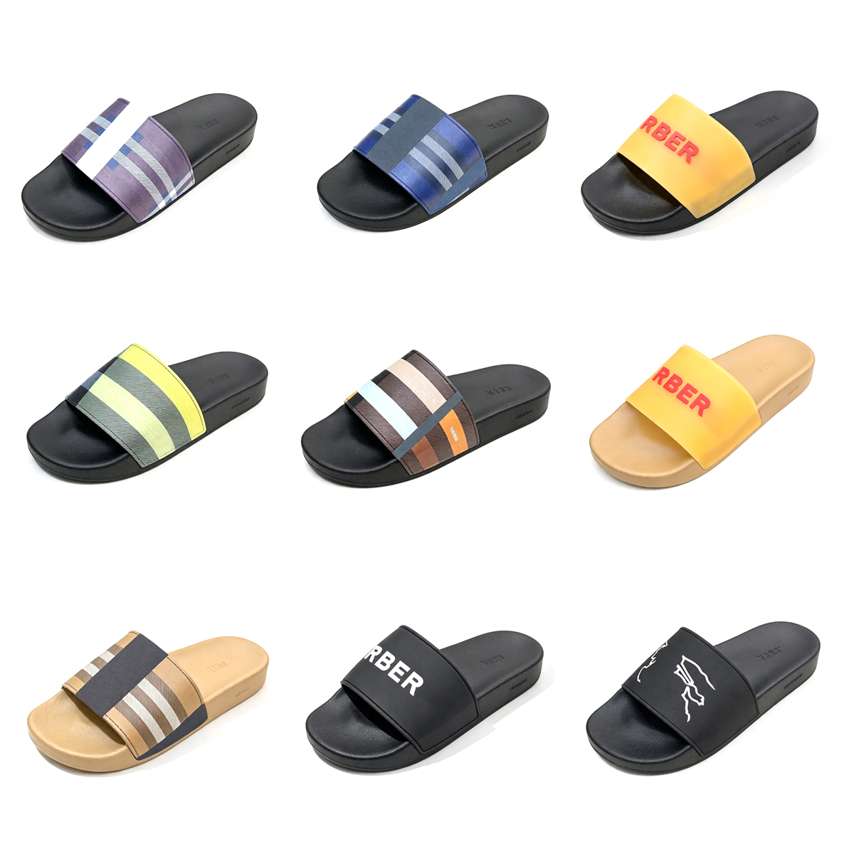 32 Colors Blueberry sandal couple slippers Classis plaid sandale Designer Outdoor Soft casual Home shoe Retro men women Summer Beach slider Rubber l