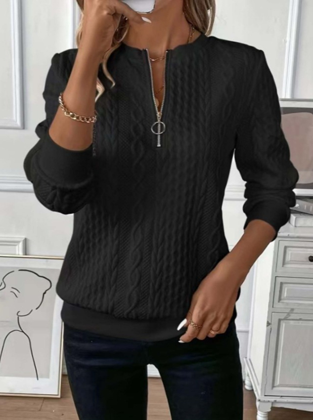 1646 Women's Quilted Sweatshirt Zip-Up Cardigan Jacket Autumn/Winter