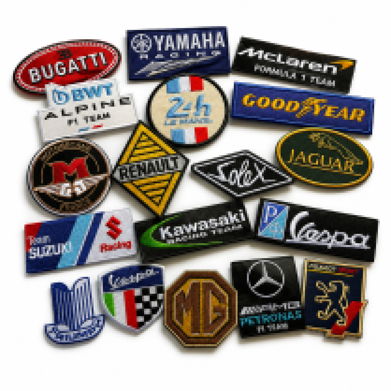 Patch brodé avec Logo de voiture et de moto personnalisable, Badge pour vêtements, coussin de siège, Patch de restauration décoratif