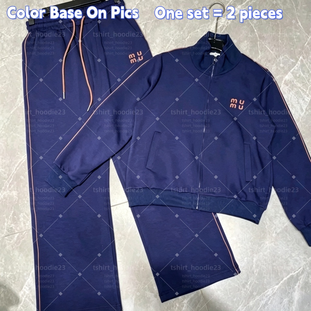 one set two pieces tracksuit designer womens tracksuits cotton high quality tracksuit women set casual sports two-pieces set with letter with embroi