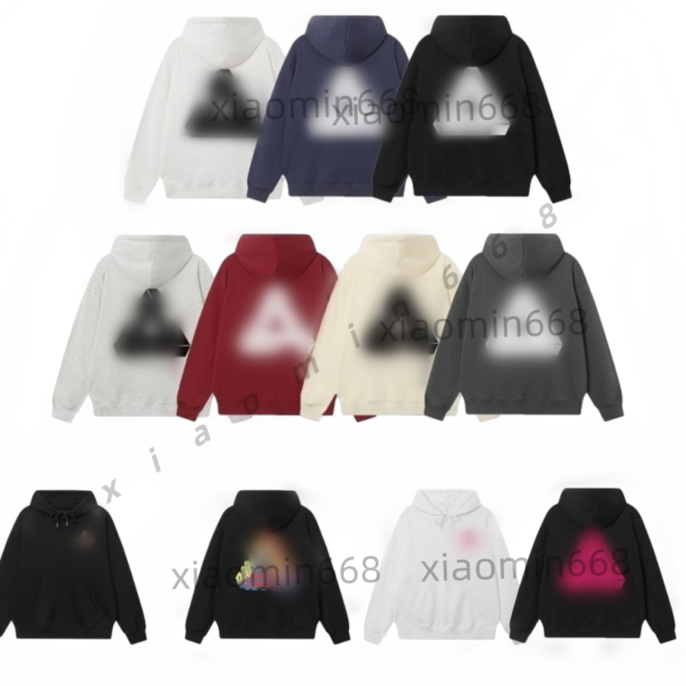 Palcce Fashion Designer Oversized Hoodie Unisex Cotton Long Sleeve Winter Pullover with Iconic Phantom Triangle & Heart Print