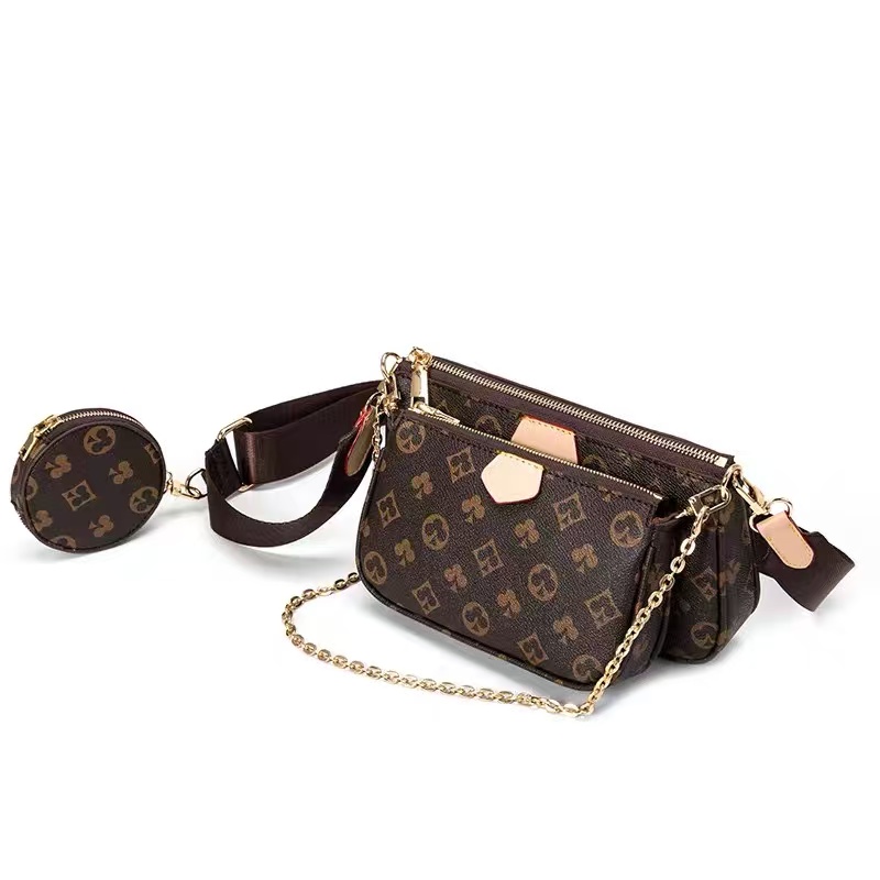 3pcs set pink strap crossbody bags designer women bag luxury purses designer woman handbag designers shoulder cross body bag golden chain purse m