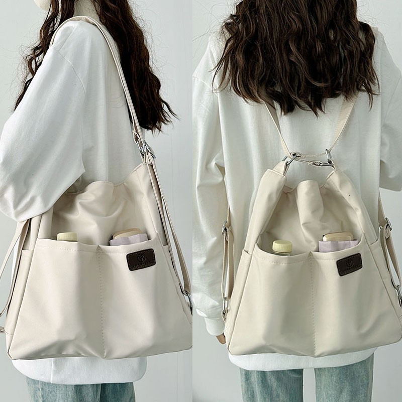 New Arrival Women Large Capacity Oxford Cloth Shoulder Bag Luxury Fashion Solid Color Multi Purpose Casual Tote Travel Bag For Student Daily Study C