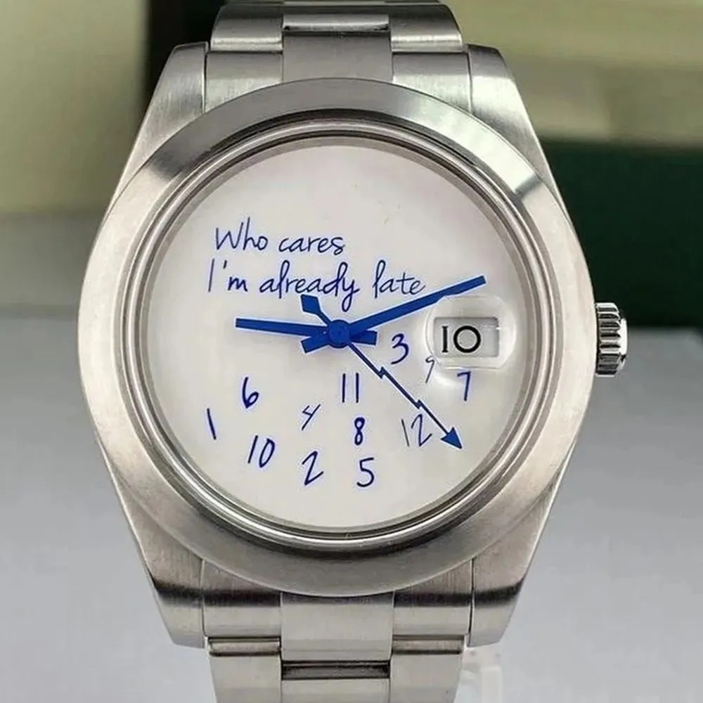 U1 Top Luxury AAA Watch Dial Cares High Quality Day Date Automatic Mechanical Movement Jubilee Stainless Steel Wholesale Montre De who care im alrea