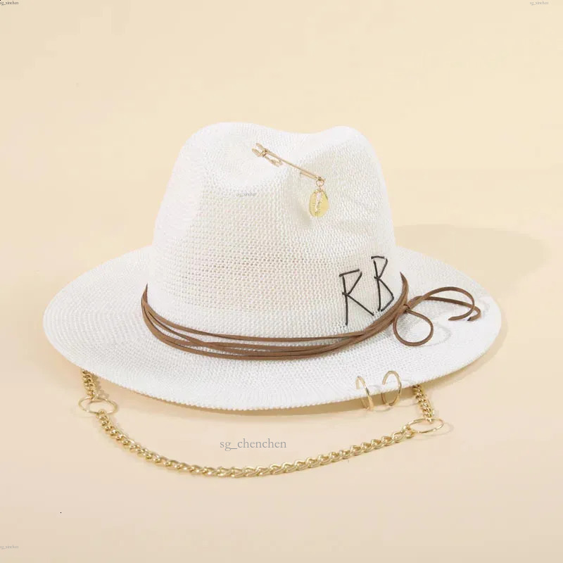 RB – chapeau de plage en métal de Style espagnol, chapeau de paille kazakh, Protection solaire d'été, 260618BJ