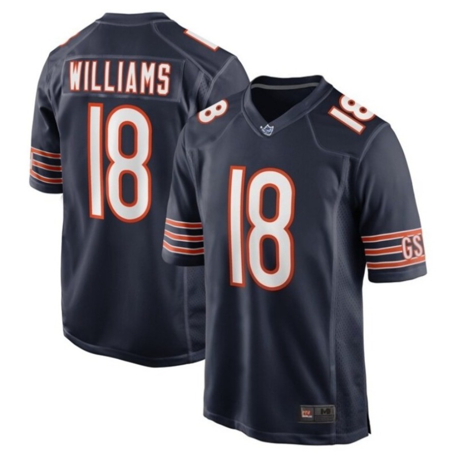Maillot numéro de nom cousu en sergé haute densité - Rome Odunze 15 Caleb Williams 18 D.J. Moore 2 - Toutes les tailles S-XXXL pour hommes, femme