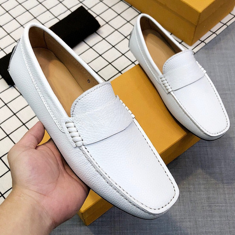 new model Designer shoes Doudou shoes genuine leather men s shoes trendy brand frosted suede shoes one foot cowhide business casual shoes fashionabl