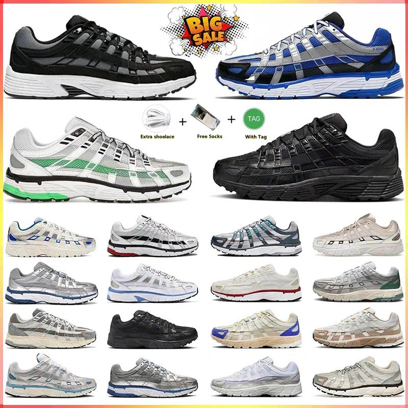 Designer P 6000 Running Shoes P6000 trainer Men Women Sneakers Metallic Silver Triple Black White Mens Womens Anthracite Smoke Grey Outdoor Sports S