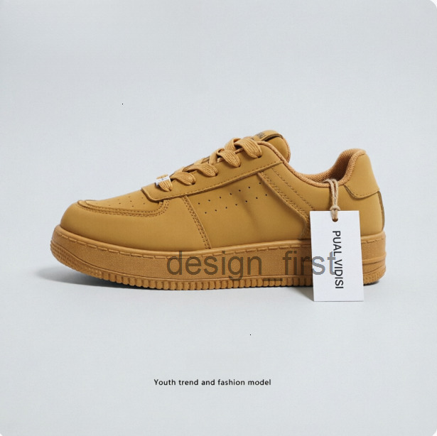 Airfore 1 – baskets basses en blé pour femmes, semelle supérieure mate en gomme, à lacets, pour Style de rue décontracté, usage quotidien