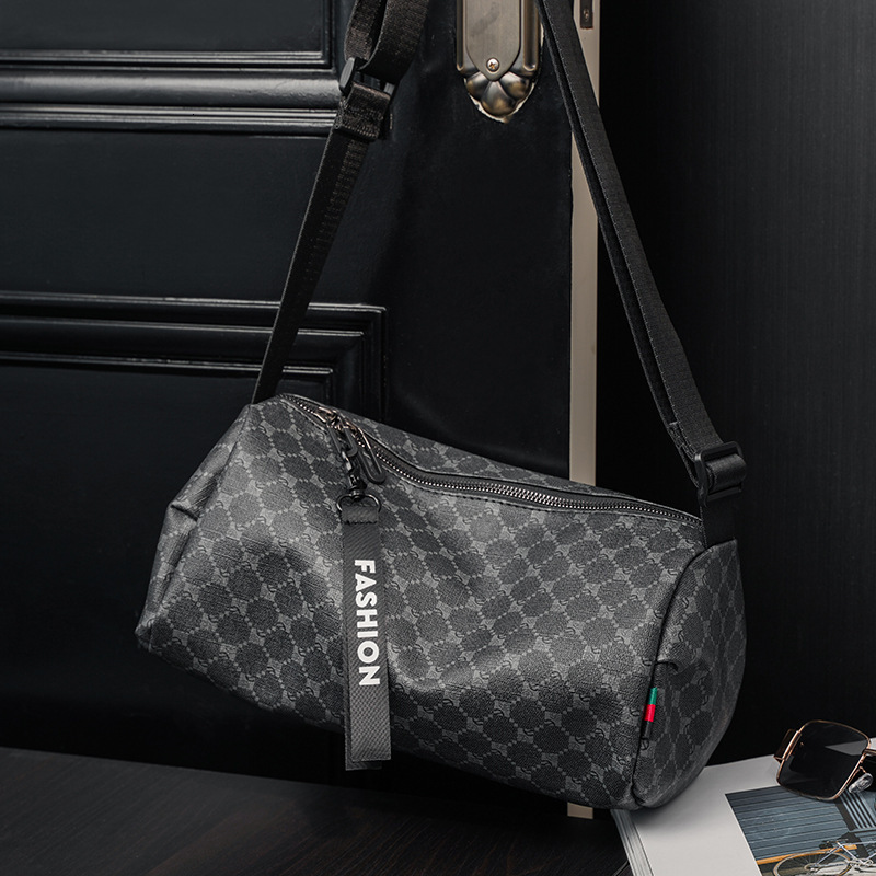 Urban Minimalist Men Women Backpack Luxury Black Nylon Waterproof Lightweight Round Bucket Shoulder Crossbody Bag New Arrival For Outdoor Travel Dai