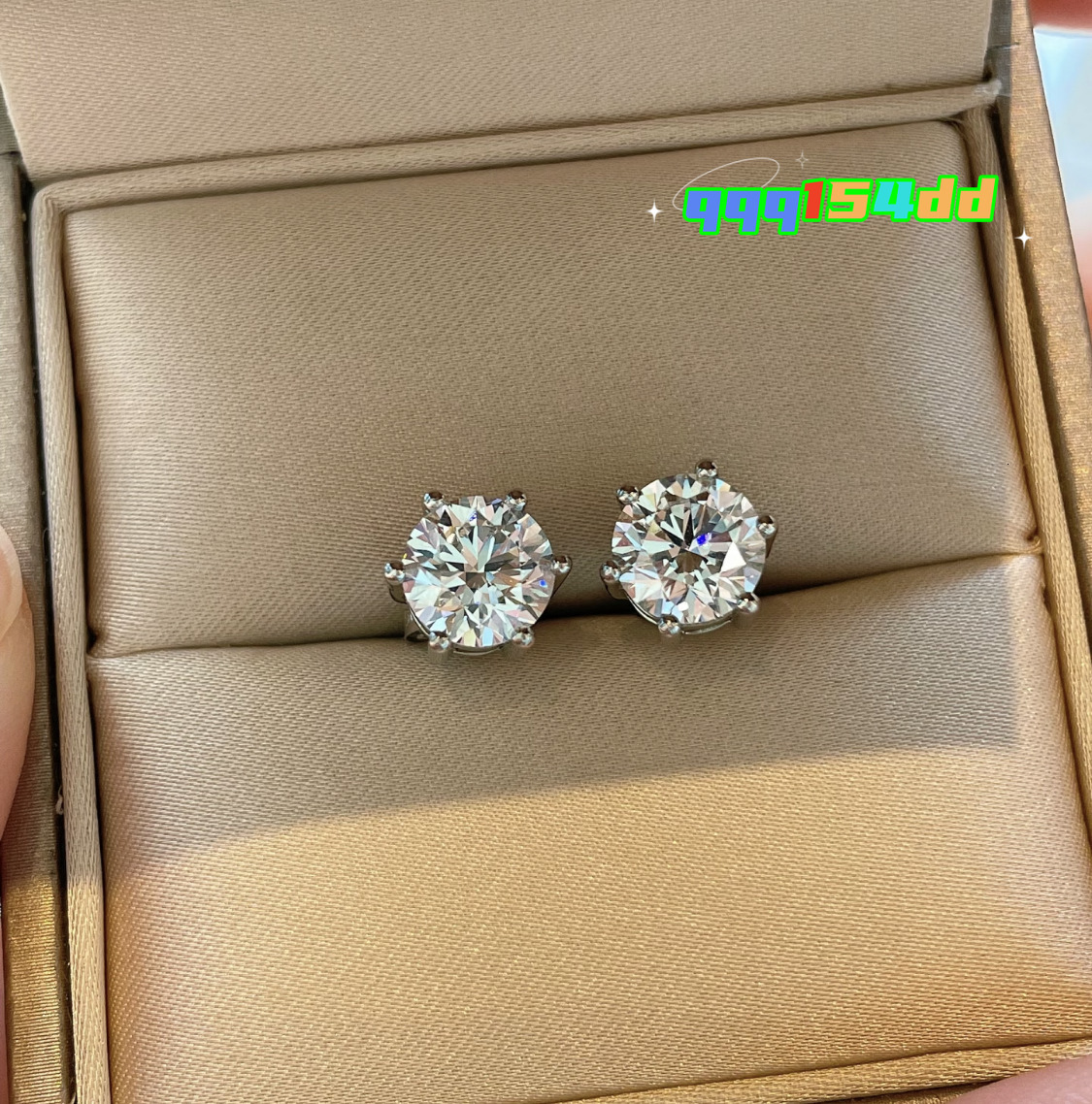 IGI Certified HPHT CVD Created Diamond 1 2 3 Carat 9K 10K 14K 18K Solid Gold 6 Prong Earrings Stud Lab Grown Studs