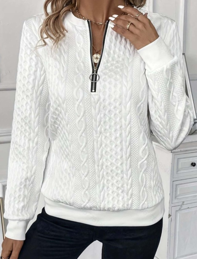 1661 Women's Quilted Sweatshirt Zip-Up Cardigan Jacket Autumn/Winter