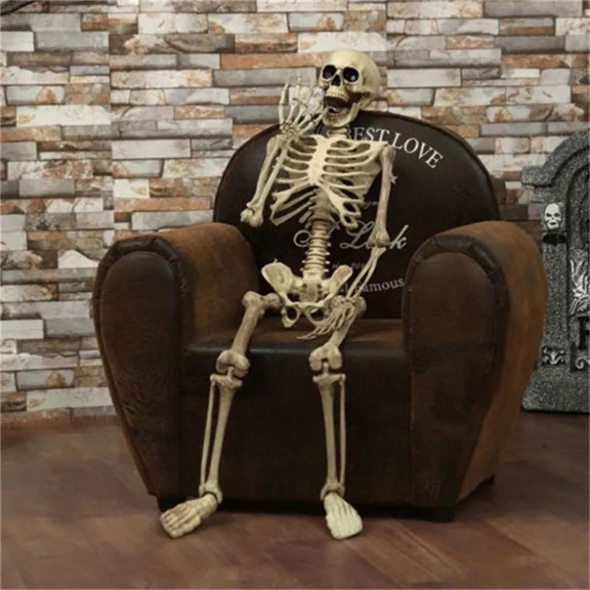 2026 New Luxury Designer Luxury Designer Halloween Prop Decoration Skeleton Full Size Skull Hand Life Body Anatomy Model Decor Free Shipping S Shipp